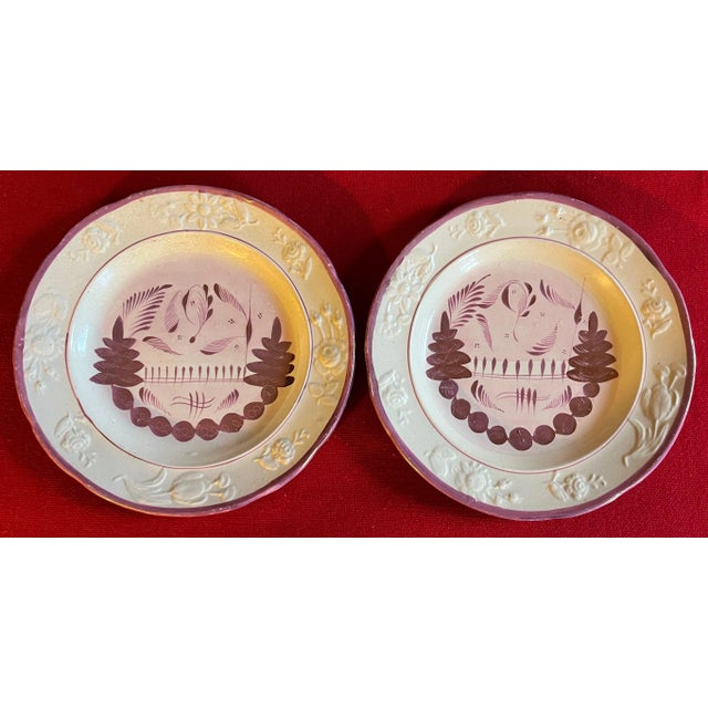 Pink Antique 19th Century English Pink Luster Plates - a Set of 10 For Sale - Image 8 of 13