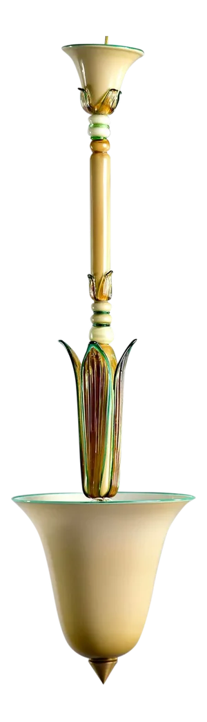 Vintage Venini Murano Glass Pendant Light Fixture