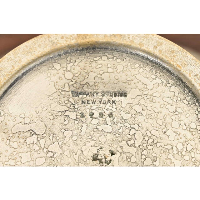 Tiffany Studios New York Bronze Doré Pedestal Bowl or Compote Dish With Greek Key Design For Sale - Image 9 of 11