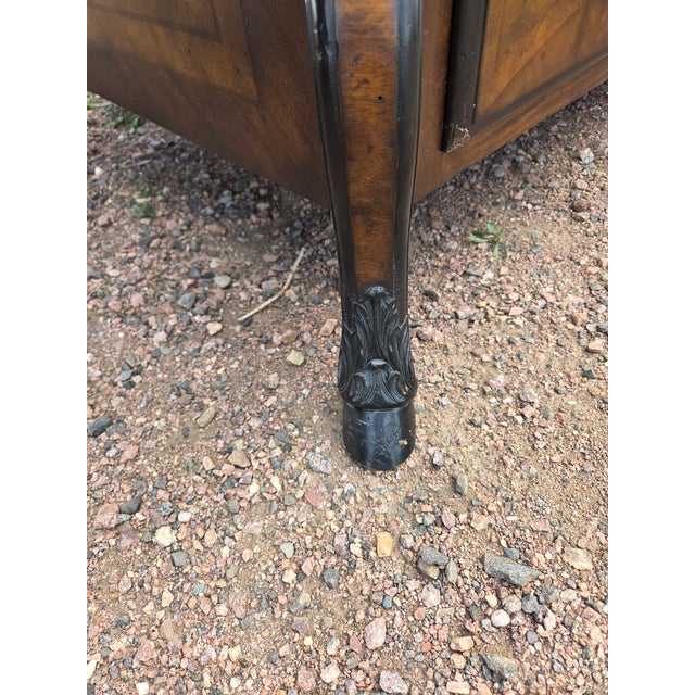 2000 - 2009 John-Richard "European Crossroads" Clad Copper & Burl Wood 3-Drawer Commode For Sale - Image 5 of 5