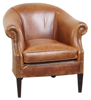 Brown Leather Club Chair