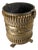 19th Century French Repousse Brass Coal Scuttle or Waste Basket, Fireplace For Sale