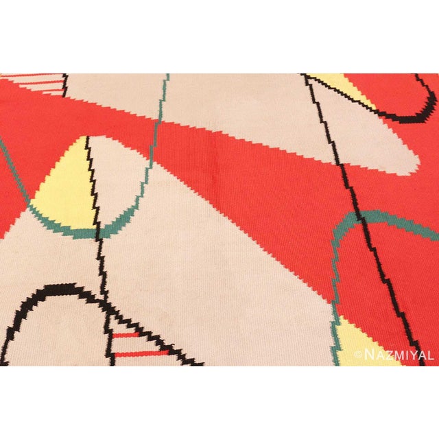 Vintage Antonin Kybal Room French Kilim Rug For Sale In New York - Image 6 of 6