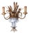 Wall Lamp with Ears of Wheat Crystal Gold and Silver Leaf from Maison Bagues, 1960s For Sale