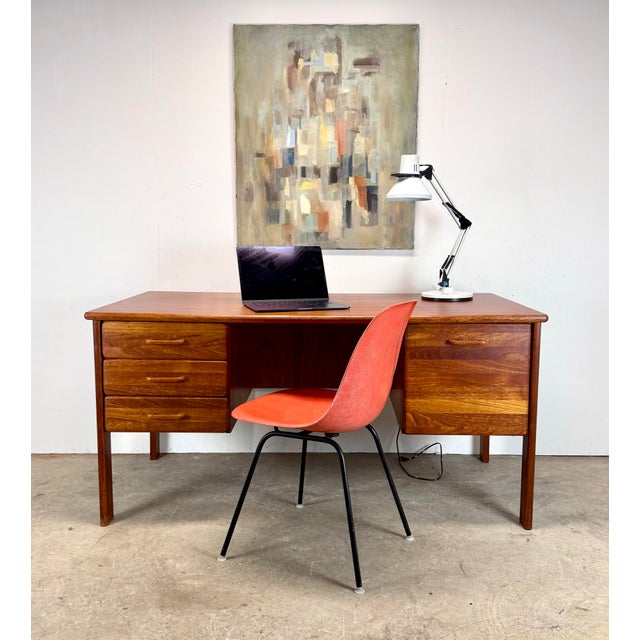 Mid-Century Modern 1970’s Mid Century Danish Modern Teak Desk by Vi-Ma Mobler For Sale - Image 3 of 12