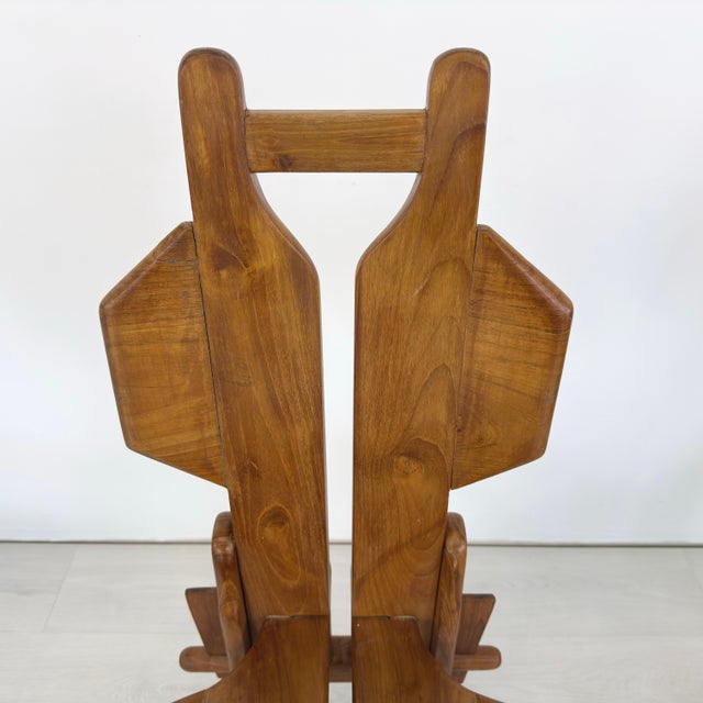Brown Italian Brutalist Dining Chairs - Set of 7 For Sale - Image 8 of 15