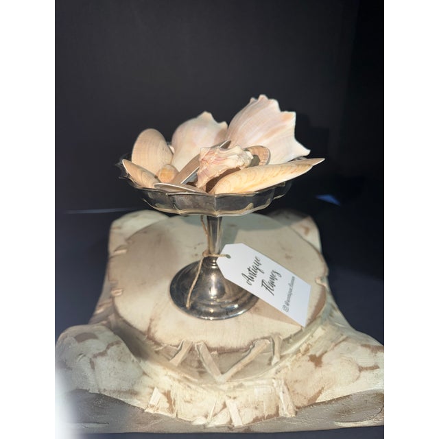Victorian Celestial Meet the Sea Silverplate Pedestal-Coastal Art Sculpture For Sale - Image 3 of 5