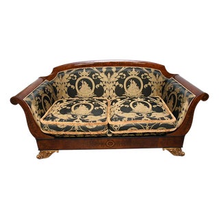 French Empire Mahogany Loveseat For Sale