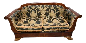 French Empire Mahogany Loveseat