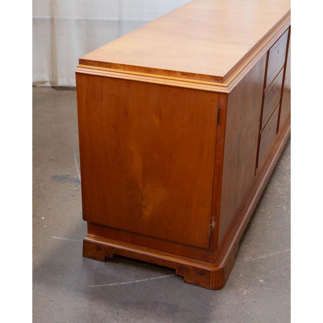 Art Deco Swedish Burlwood Sideboard, C. 1930s For Sale - Image 13 of 16