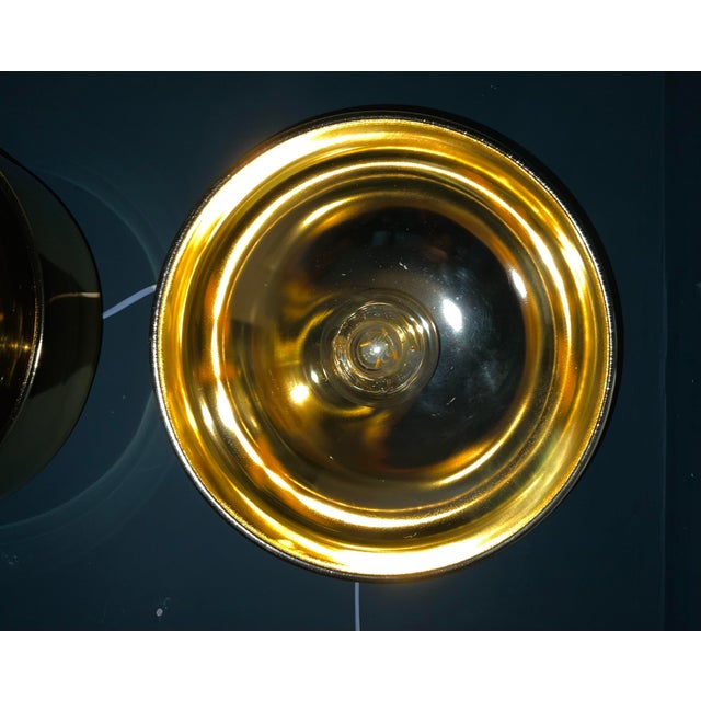 Gold Wall Lights by Peter Celsing for Falkenbergs Belysning, 1960s-1970s, Set of 2 For Sale - Image 8 of 10