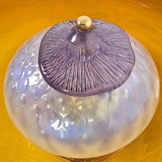 1990s Amber Mid Century Modern Murano Glass Sconces - a Pair For Sale - Image 12 of 13