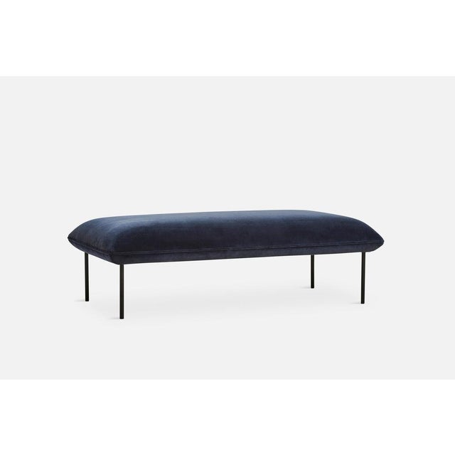 Nakki long ottoman by mika tolvanen materials: foam, plywood, elastic belts, memory foam, fabric (harald 3, 0182)...