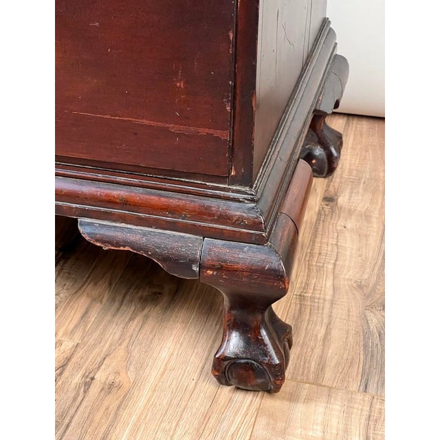 Brown 18th Century New England Chippendale Cherry Slant Front Desk, Circa 1770–1790 For Sale - Image 8 of 9