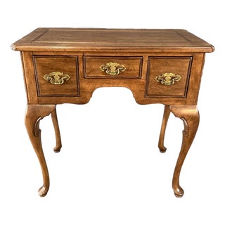 Late 20th Century Davis Cabinet Company Solid Mahogany Console Table For Sale