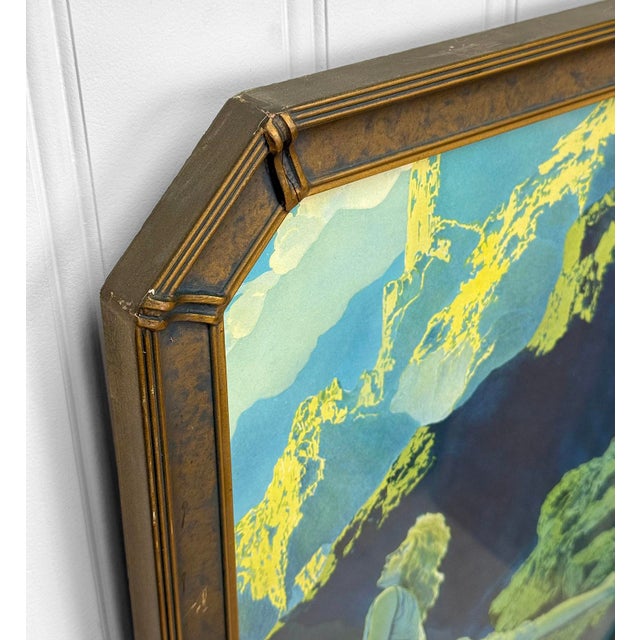 Antique 1920s Art Deco Wild Geese by Maxfield Parrish Framed Lithograph – 15×18 For Sale - Image 9 of 13