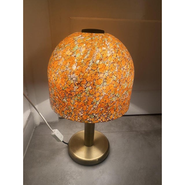 Orange Multicolored Mushroom Lamp by Peill and Putzler, 1970s For Sale - Image 15 of 18
