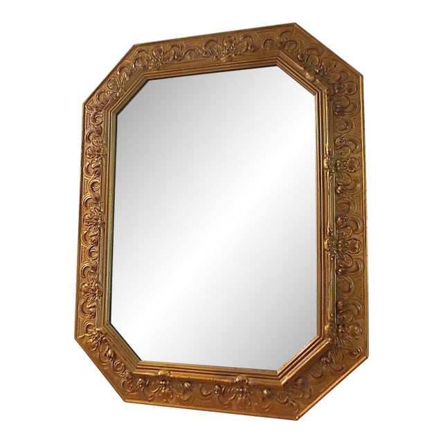 1970s Chinoiserie Lotus Design Mirror For Sale