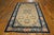 Chinese 1890s Tan Beige Medallion Antique Chinese Ningxia Rug 4'4" X 7' Handknotted Wool Carpet For Sale - Image 3 of 7