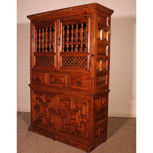 Antique Spanish Wooden Cupboard For Sale - Image 5 of 16