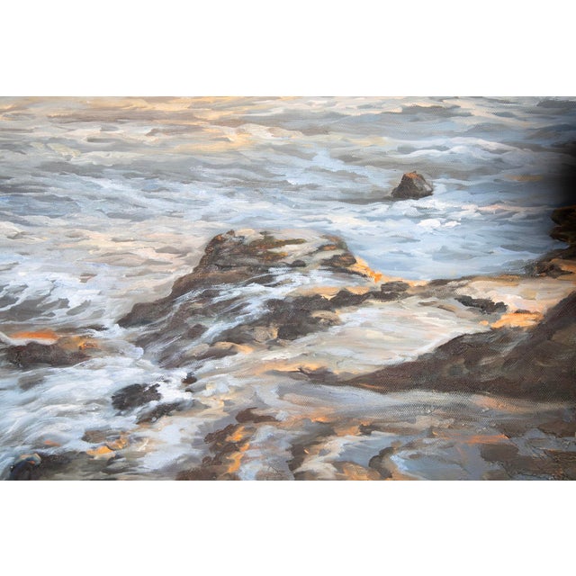 American Pamela Jekel (American B 1948) - Morro Bay, Ca - Oil on Canvas - 29" H X 41.5" W For Sale - Image 3 of 5