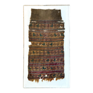 15th Century & Earlier Framed Large Pre-Columbian Woven Textile Fragment from Chimu Chancay Culture