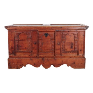 Spanish Chest in Pine, 1774 For Sale