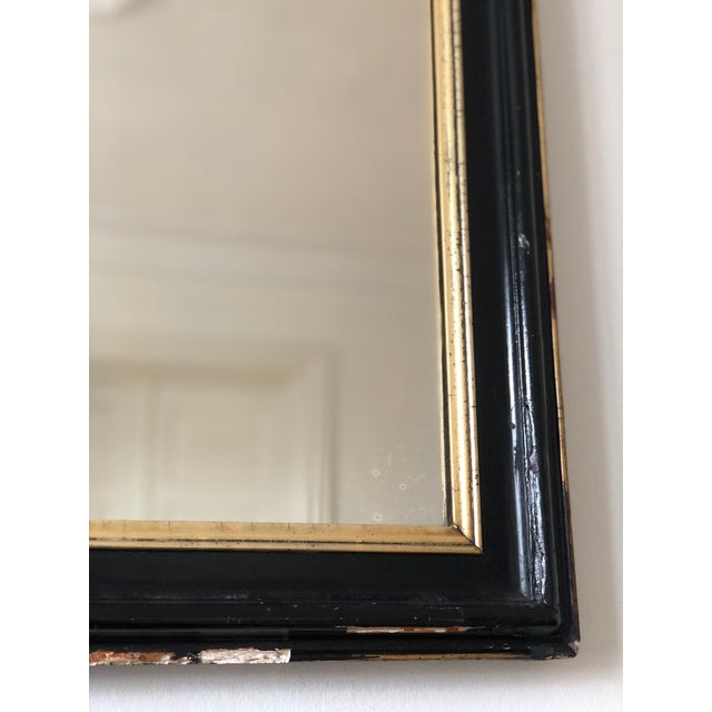 Large Antique French Louis Philippe Full Length Mirror – Black and Gold, Late 19th Century For Sale - Image 9 of 11