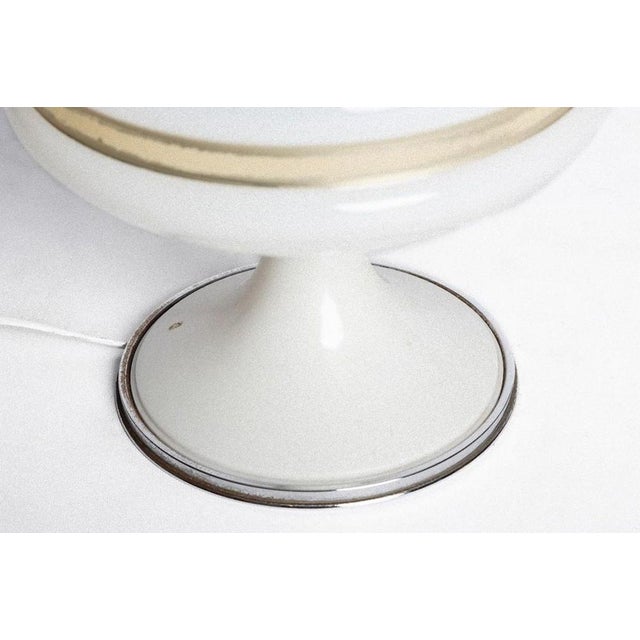 Vintage Space Age Table Lamp in Glass and Steel, Italy, 1970s For Sale - Image 3 of 6