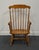 American Nichols & Stone Solid Hard Rock Maple Colonial Early American Windsor Rocking Chair For Sale - Image 3 of 9