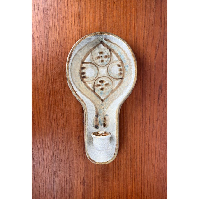 Mid-Century Modern Danish Studio Pottery Wall Candleholder from Søholm, 1960s For Sale - Image 10 of 18