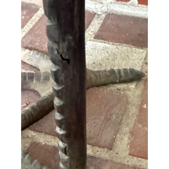 A Pair of Vintage Bronze Crane Garden Sculptures For Sale - Image 10 of 12