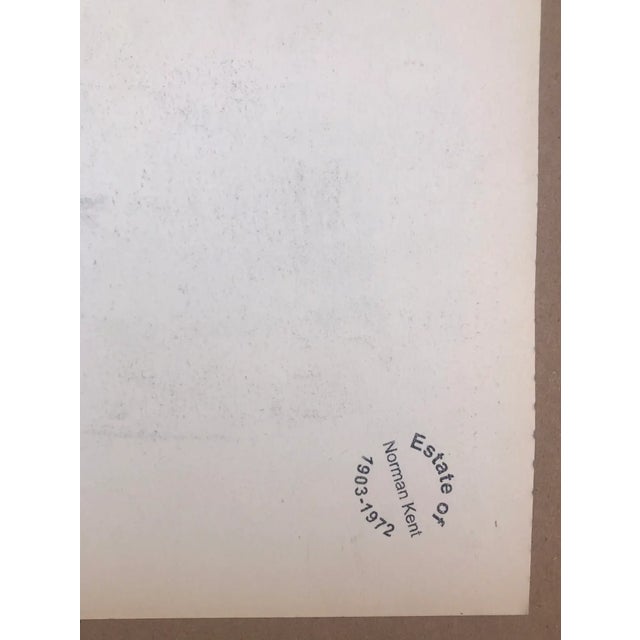 Coastal 1960 Norman Kent Cos Cob Drawing For Sale - Image 3 of 3