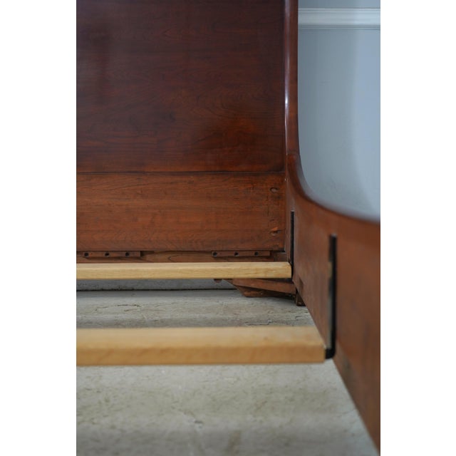 Wood Stickley Cherry King Size Sleigh Bed For Sale - Image 7 of 15