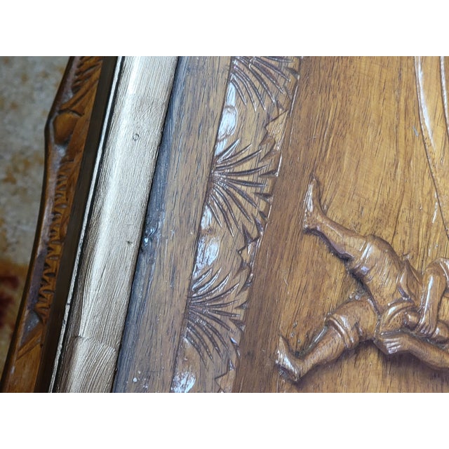 Vintage Hand-Carved Filipino Village Scene Coffee Table For Sale - Image 12 of 12