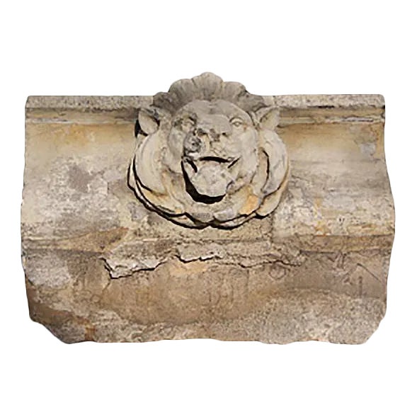 Antique Terra Cotta Brick - Roaring Lion Head For Sale