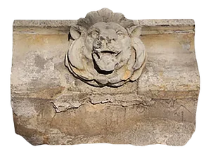 Terra Cotta Brick Roaring Lion Head