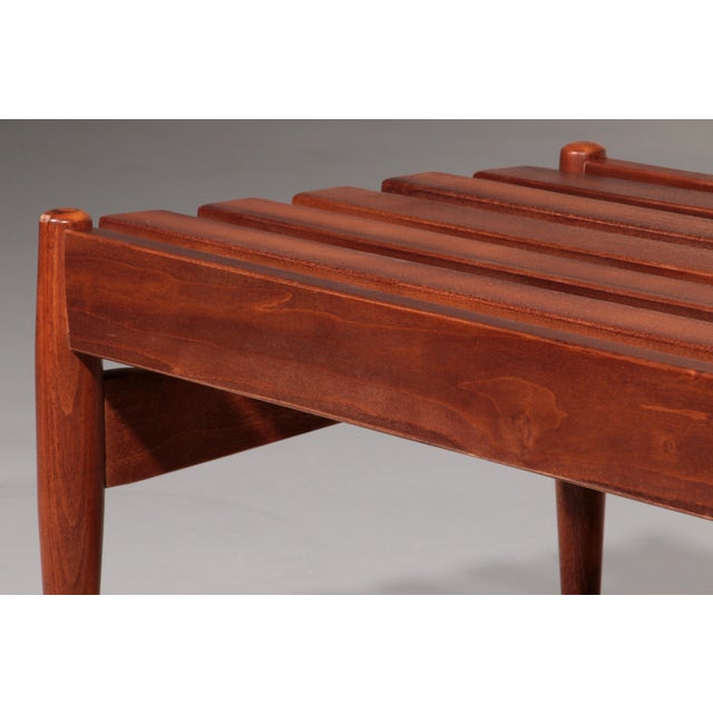 Mid-Century Modern Walnut Bench by Gio Ponti for Fratelli Reguitti, 1950s For Sale - Image 3 of 11