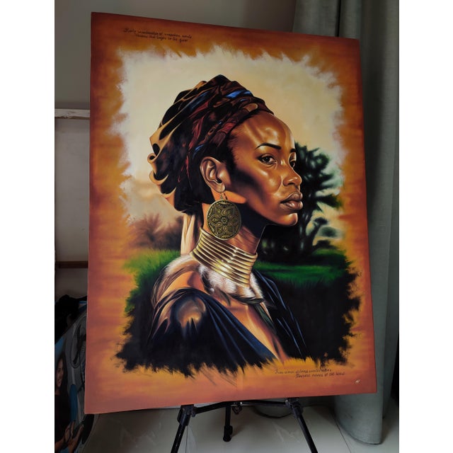 2020s "Unspoken", Oil on Canvas Painting by Franklin Igwenagu For Sale - Image 5 of 5