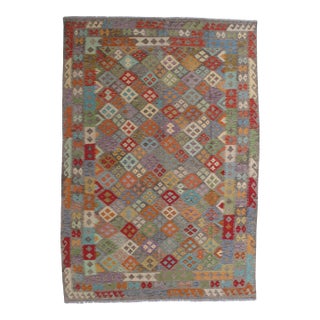 Handwoven Tribal Kilim Rug 8'2" X 11'9" For Sale