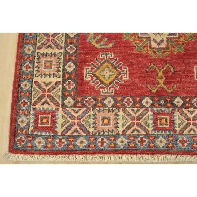 Kazak Runner 2’8” X 9’8” Red Wool Tribal Hand-Knotted Oriental Rug For Sale - Image 10 of 13