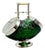 Emerald Green Cut Glass Biscuit Barrel from James Deakin & Sons, 1920 For Sale