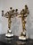 French French 19Th Century Louis XVI Style Gilt and Bronze Mounted Cherub Candelabras on White Marble Stands For Sale - Image 3 of 17