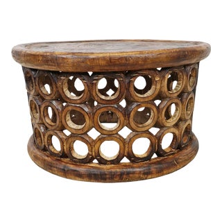 Mid 20th Century Vintage Burnt Bamileke Coffee Table For Sale