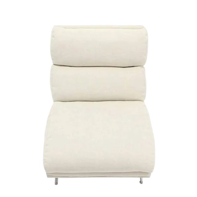 Vintage Mid Century Scoop Chrome Lounge Chair For Sale