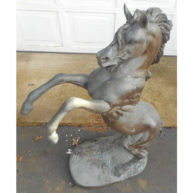 A J John Bronze Horse Statue Chairish