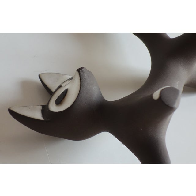 1950s Mid-Century Modern Black & White Fox by Jaap Ravelli, 1950 For Sale - Image 5 of 9