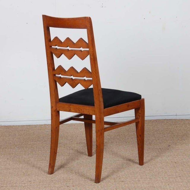 Vintage Oak Chairs, 1950s, Set of 4 For Sale - Image 4 of 9