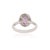 1.94ct Pink Sapphire Diamond Oval Engagement Ring for Her Size 4 in 18k Solid Gold For Sale - Image 9 of 16