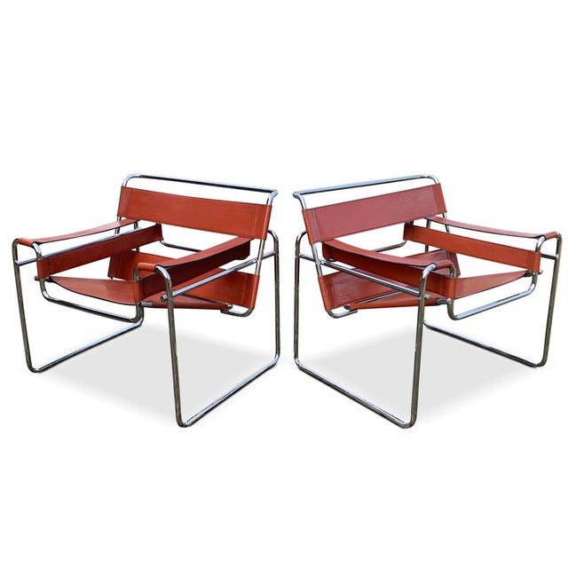 Wassily B3 Armchair in Chrome and Tan Leather from Marcel Breuer For Sale - Image 6 of 12